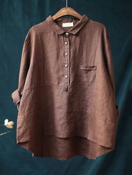 Rhea | Linen Long Sleeve Shirt