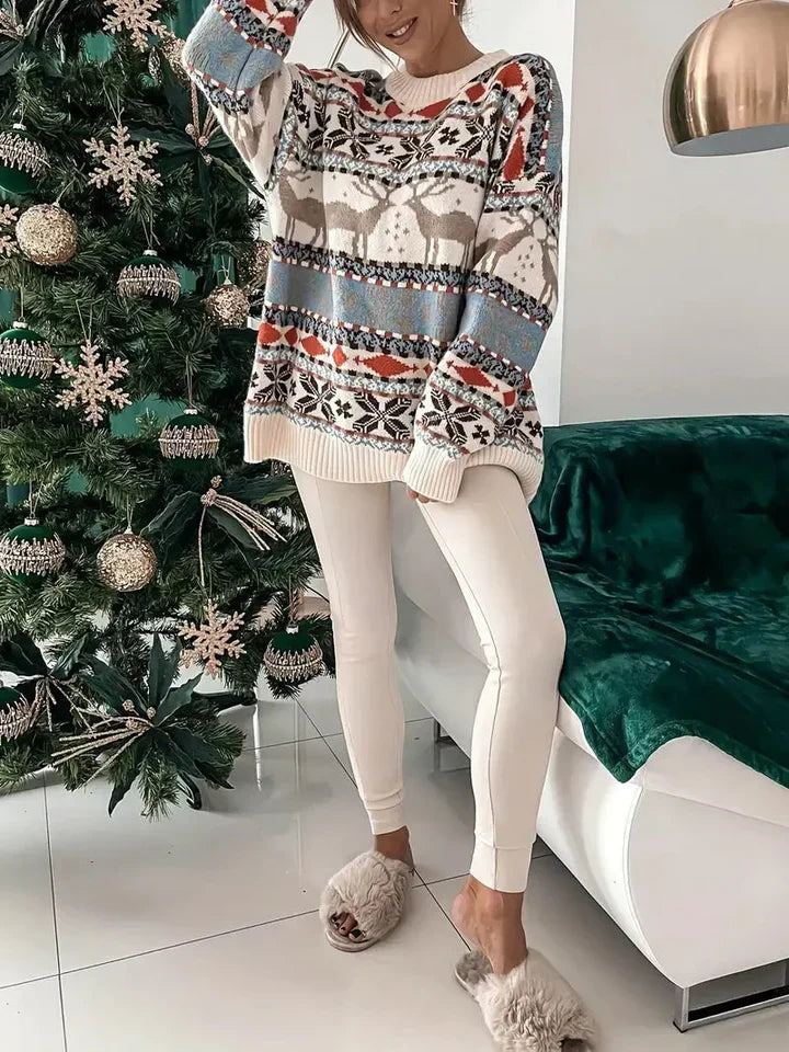 Oversized jumper - loose fit - knitted - Christmas jumper - women's jumper
