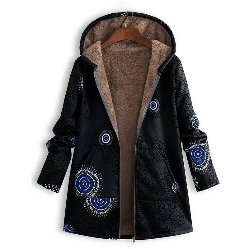 Sanja - warm women's parka with stylish pattern