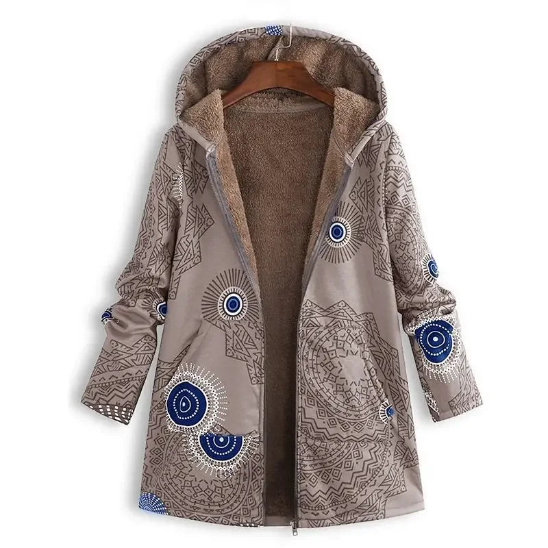Sanja - warm women's parka with stylish pattern