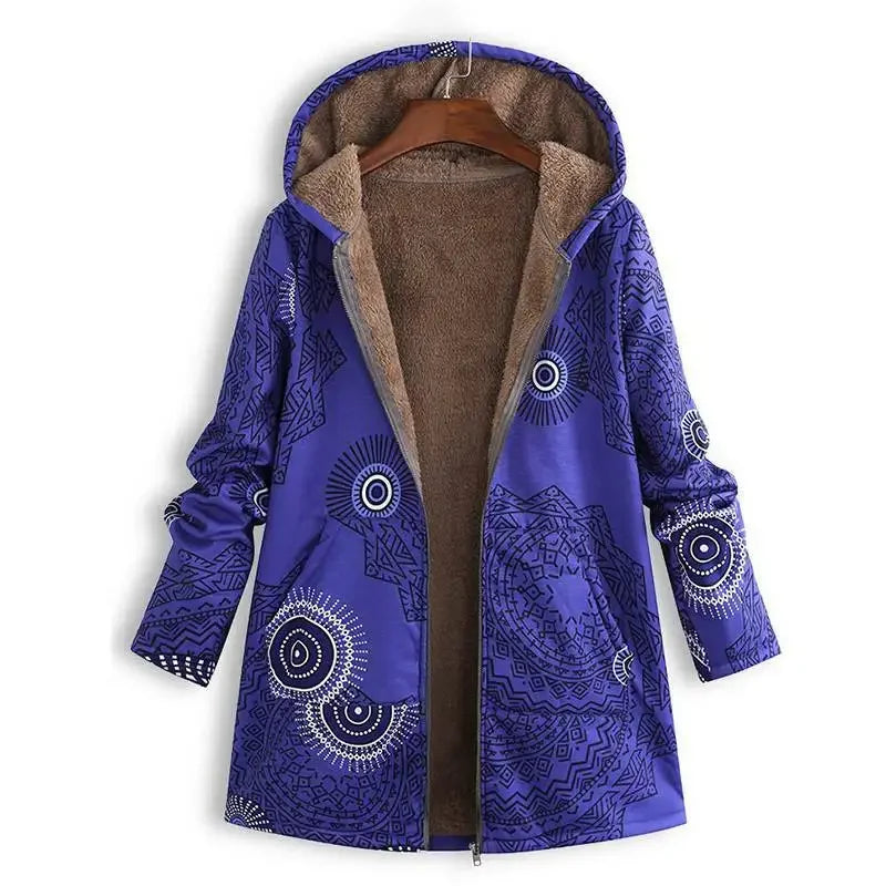 Sanja - warm women's parka with stylish pattern