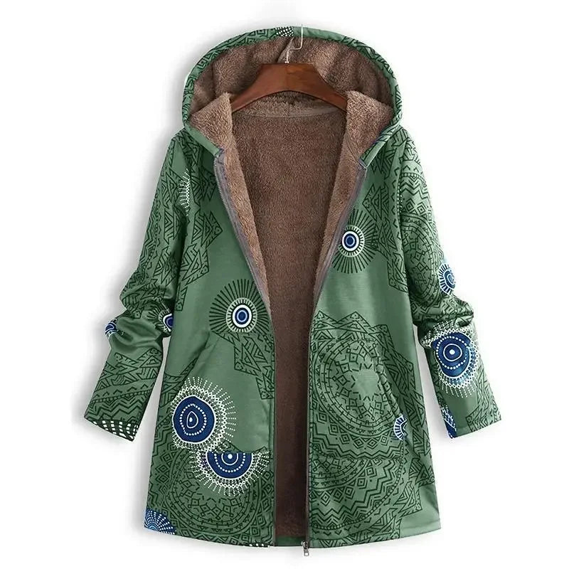 Sanja - warm women's parka with stylish pattern
