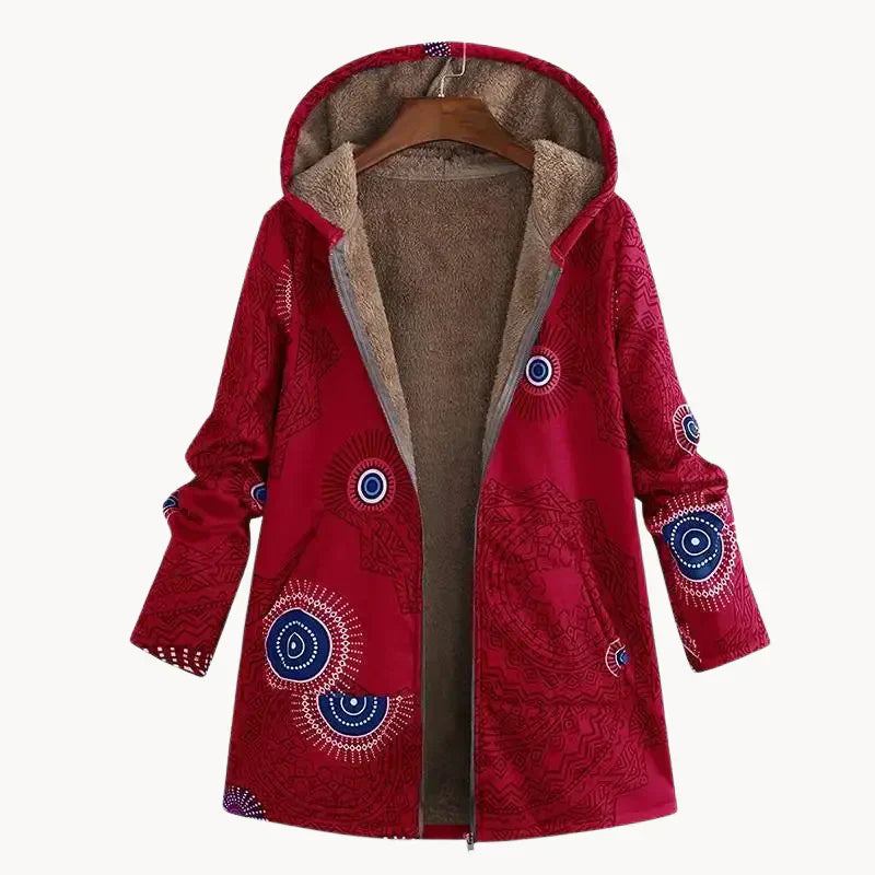 Sanja - warm women's parka with stylish pattern
