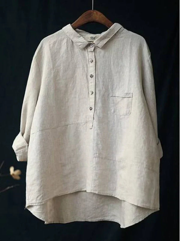 Rhea | Linen Long Sleeve Shirt