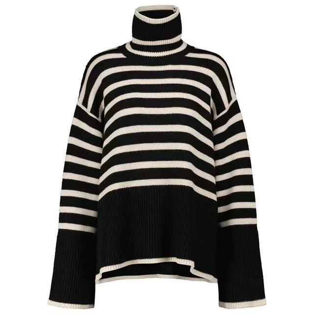 Natalie - striped turtleneck