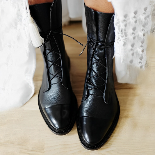 Classic Vegan Leather Ankle Boots with Heel for Women | Ideal for Everyday Wear