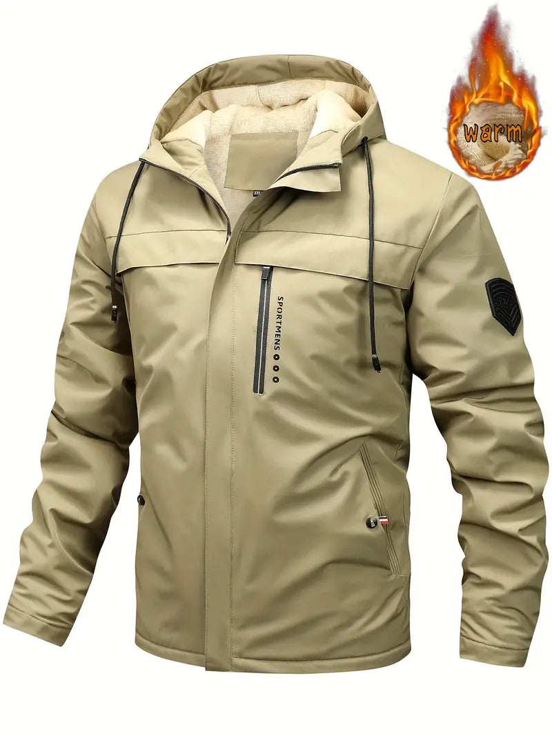 Mens Coat Winter Jacket Warm with Fur Lining and Pockets | Warm with Fur Lining and Pockets Ideal for Winter