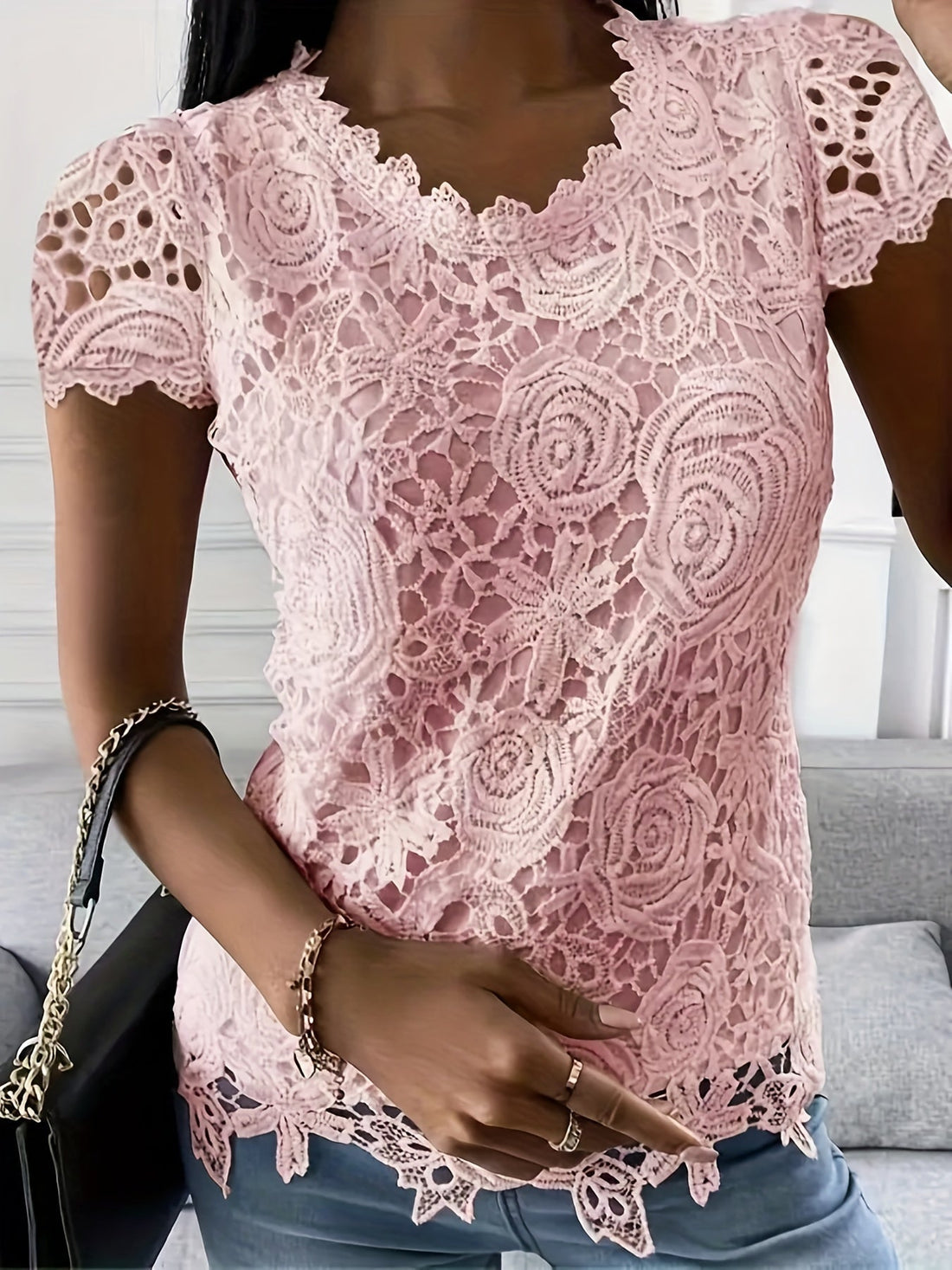 White lace blouse - Amelie