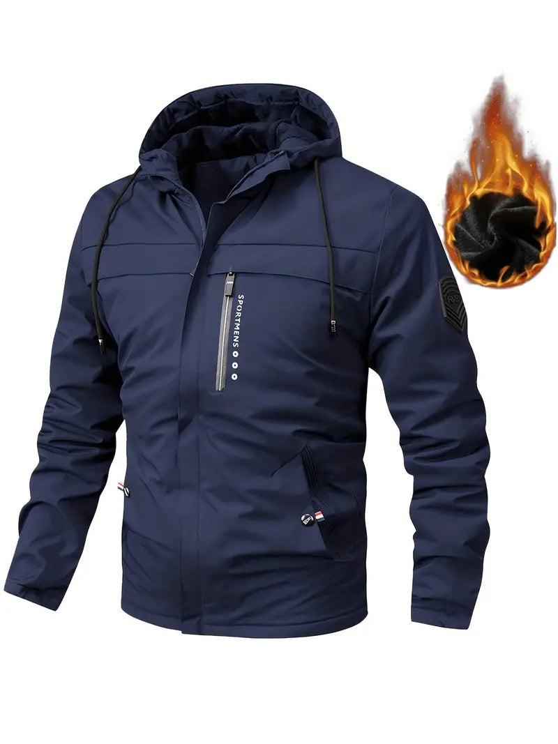 Mens Coat Winter Jacket Warm with Fur Lining and Pockets | Warm with Fur Lining and Pockets Ideal for Winter