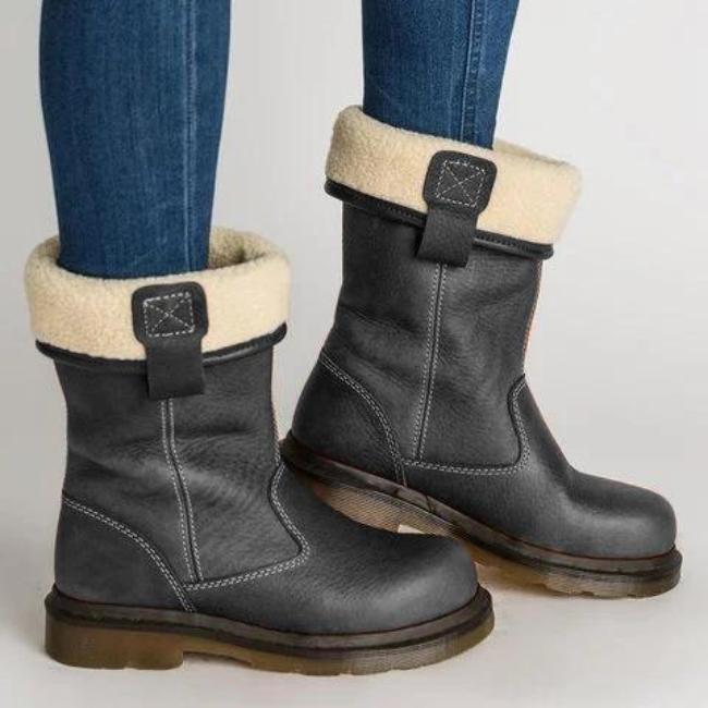 Uma - foldable leather women's boots