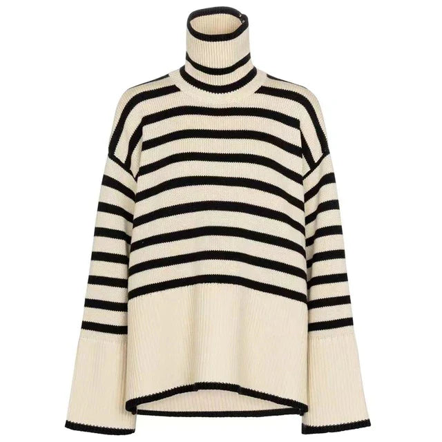 Natalie - striped turtleneck