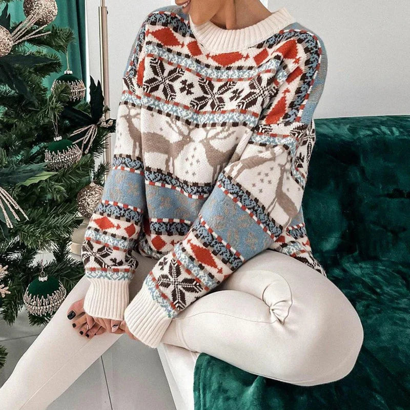 Ela - super cozy & warm women's sweater in a Christmas look