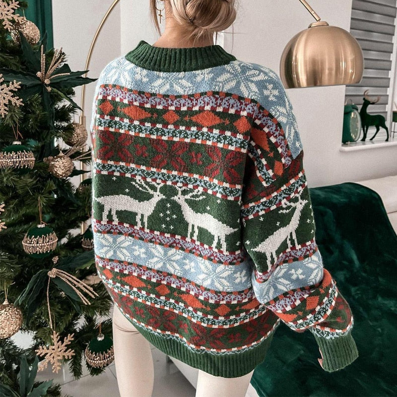 Ela - super cozy & warm women's sweater in a Christmas look