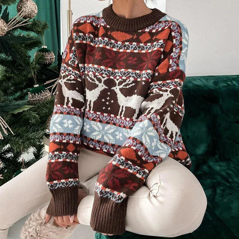 Ela - super cozy & warm women's sweater in a Christmas look