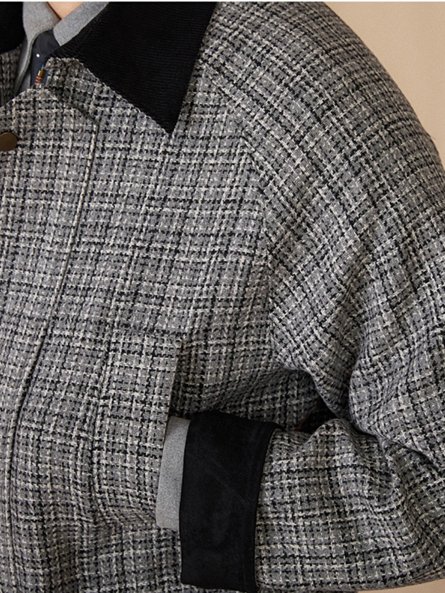 Houndstooth Wool Field Jacket