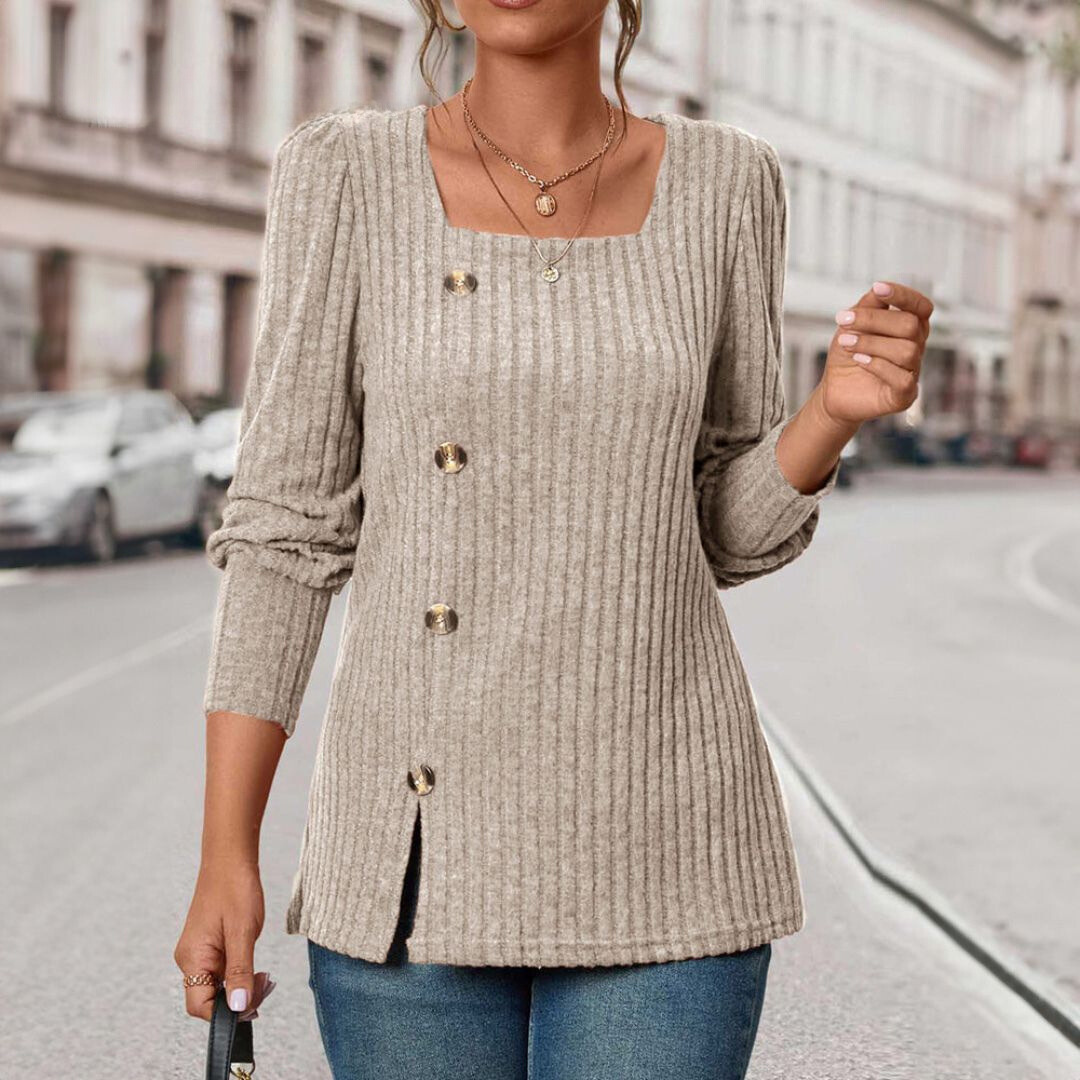 Sara - Squared Collar Sweater