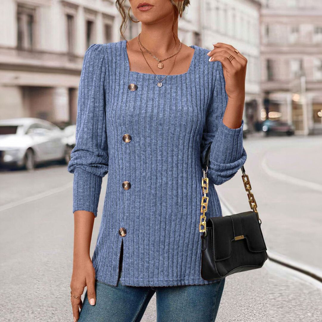 Sara - Squared Collar Sweater