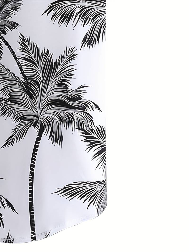 Ethan - coconut tree print hawaiian shirt