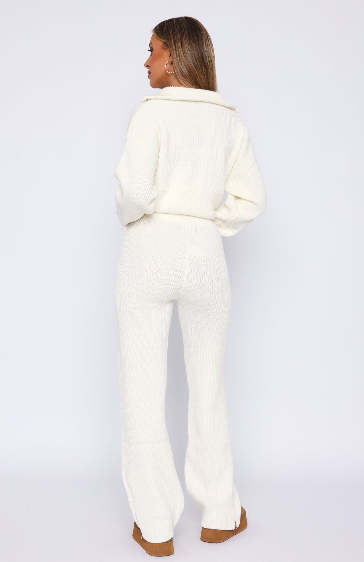 ELIA KNIT PANTS - CREAM