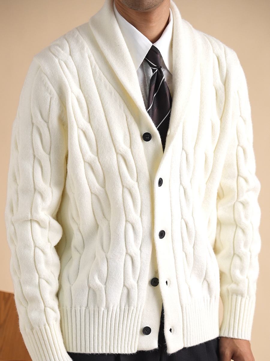 Shawl Collar Knit Cardigan