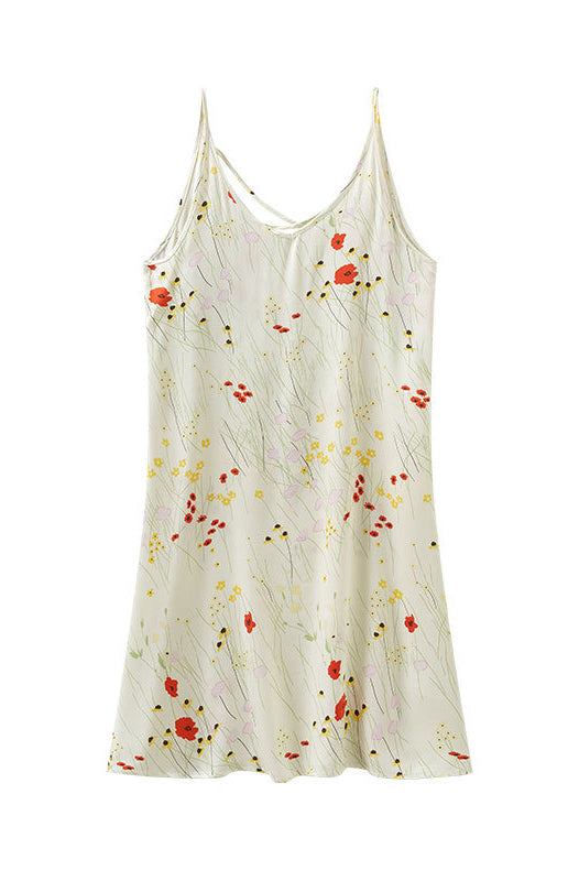 Printed Cross-Back Cami Dress