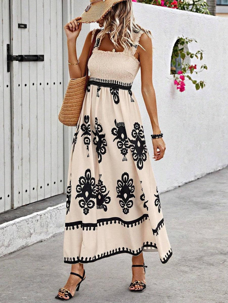 Maria – colored sleeveless maxi dress with straps