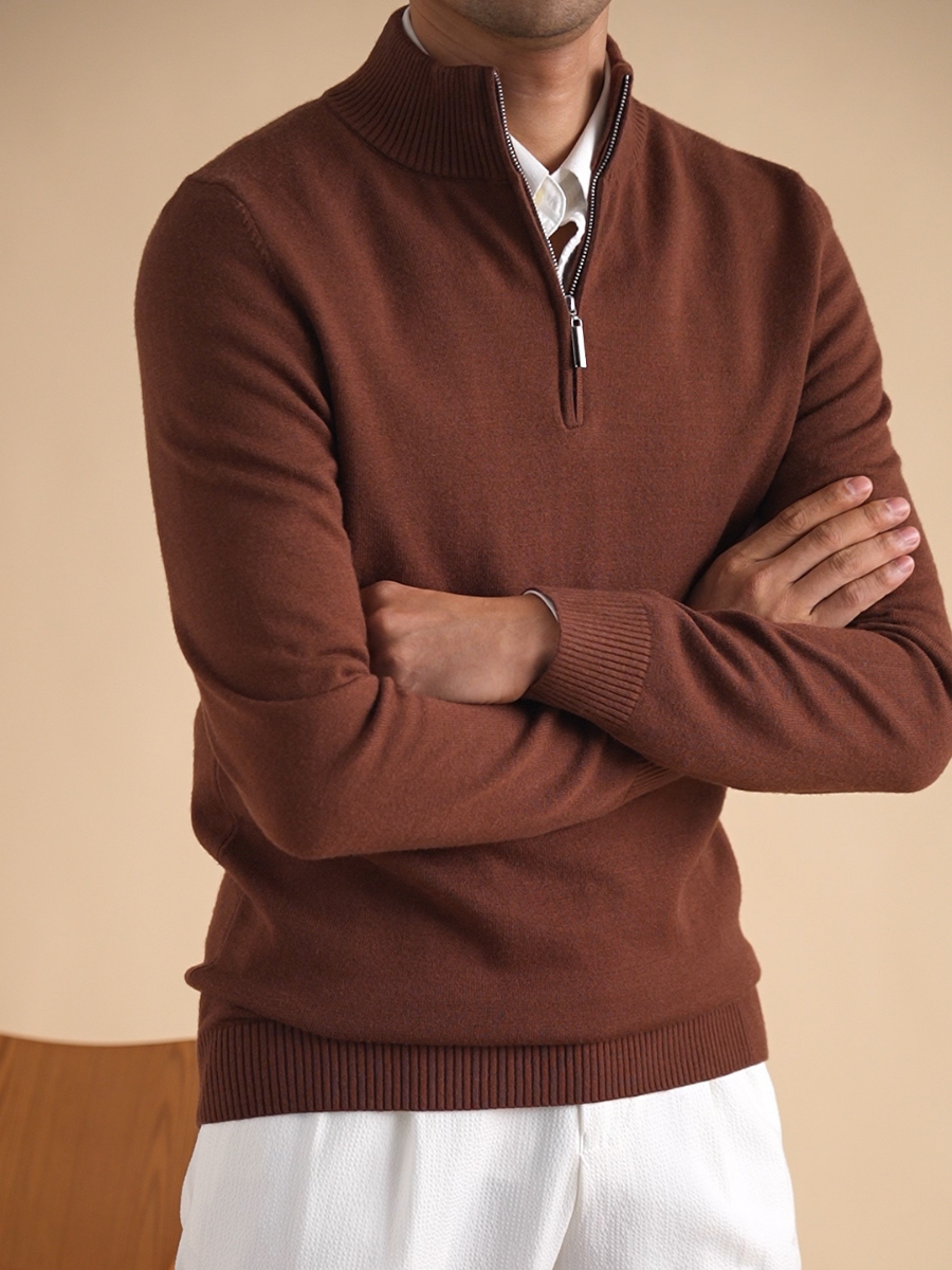 Half-Zip Knit Sweater