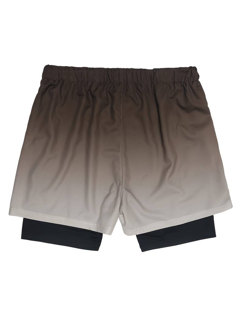 Alexander - men’s 2-in-1 double layer ombre shorts for men