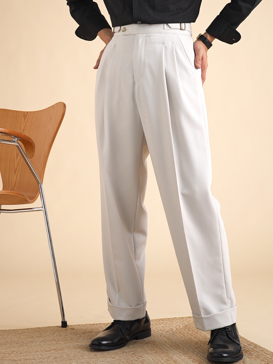 Livorno High-Waisted Tailored Trousers