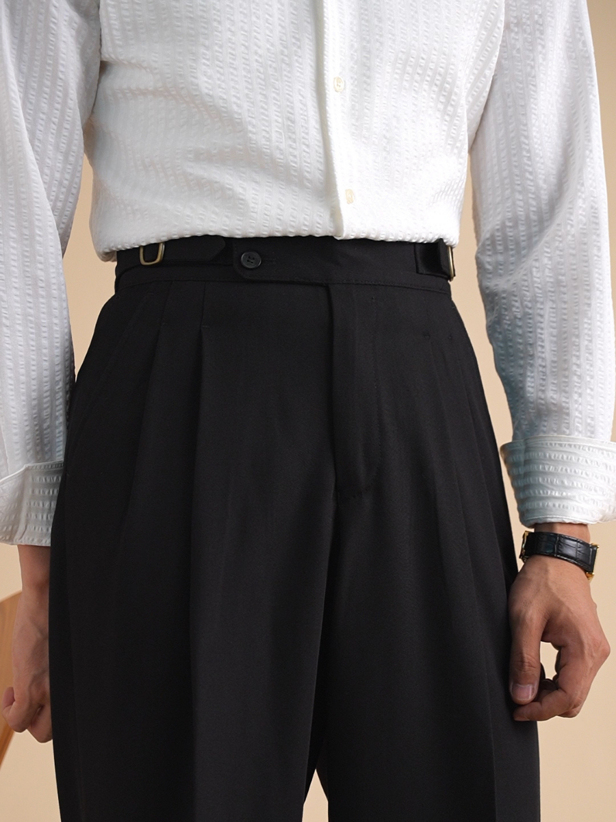 Livorno High-Waisted Tailored Trousers