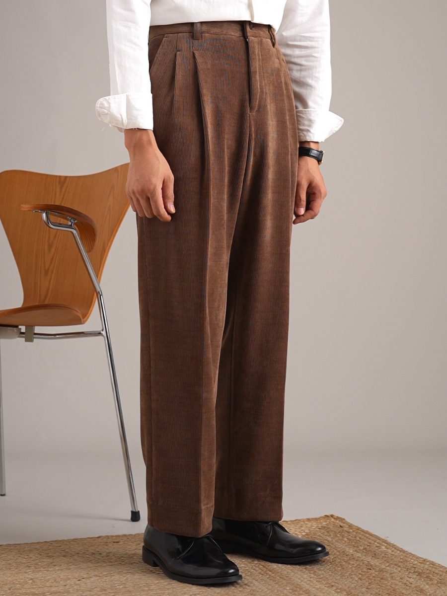 Padova High-Waisted Tailored Corduroy Trousers