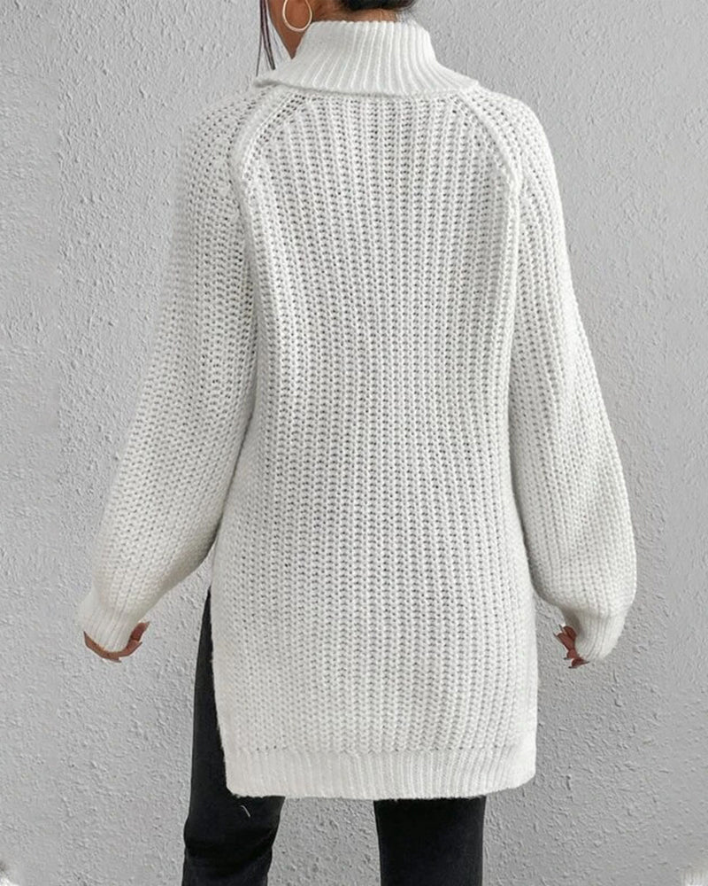 Casual Cotton Turtleneck Sweater for Women | Perfect for Casual Days