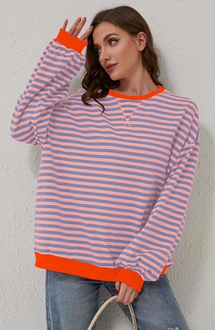 Maya™ - Oversized striped jumper