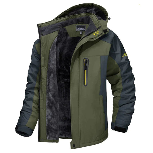 Mens Coat Winter Jacket with Fur Lining and Hood | Ideal for Winter