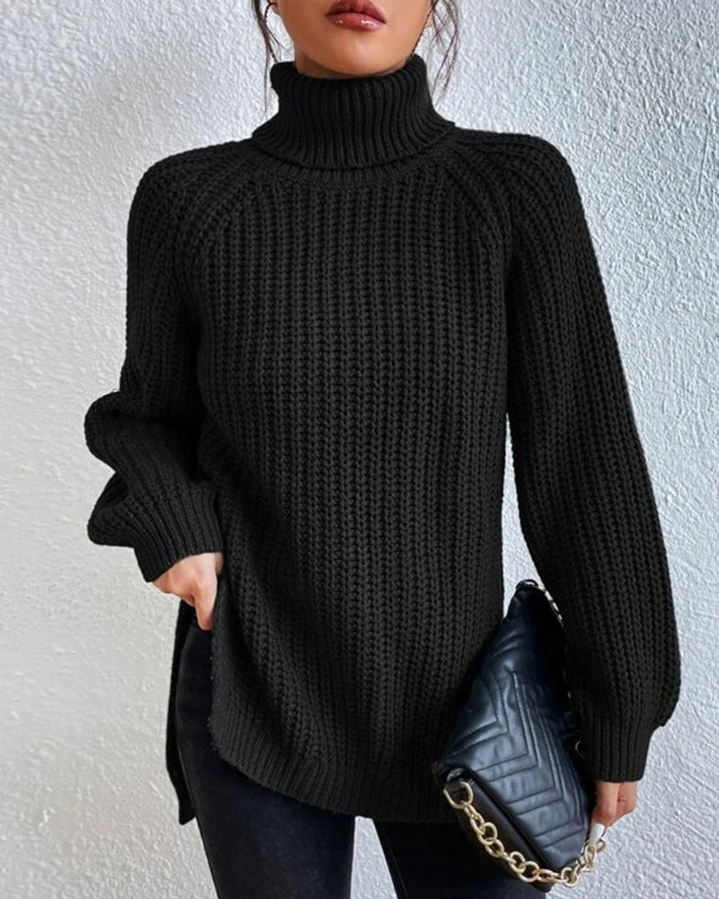 Casual Cotton Turtleneck Sweater for Women | Perfect for Casual Days