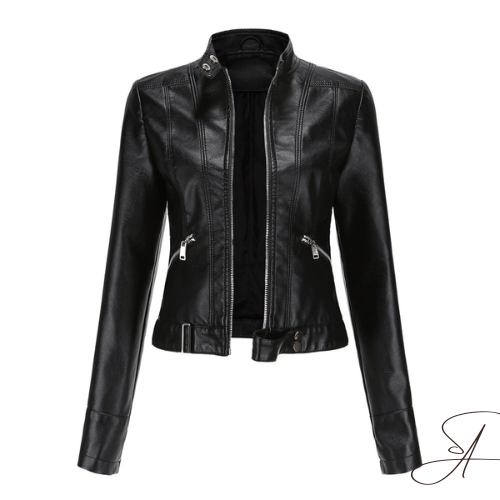 Vintage Elegant Faux Leather Biker Jacket for Women | Perfect for Everyday Wear