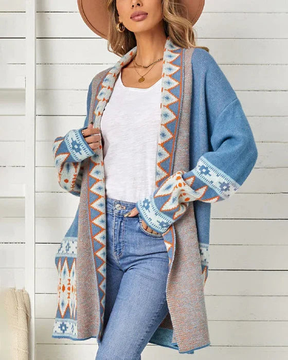 Casual loose jacket with print