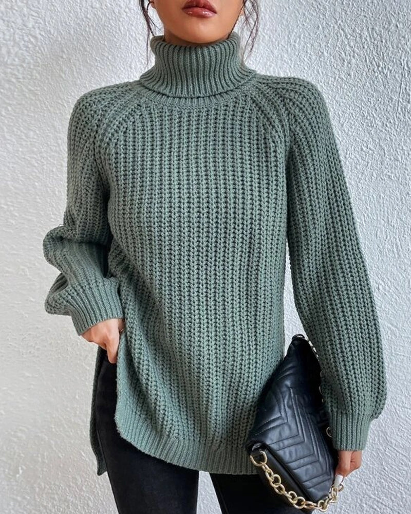 Casual Cotton Turtleneck Sweater for Women | Perfect for Casual Days