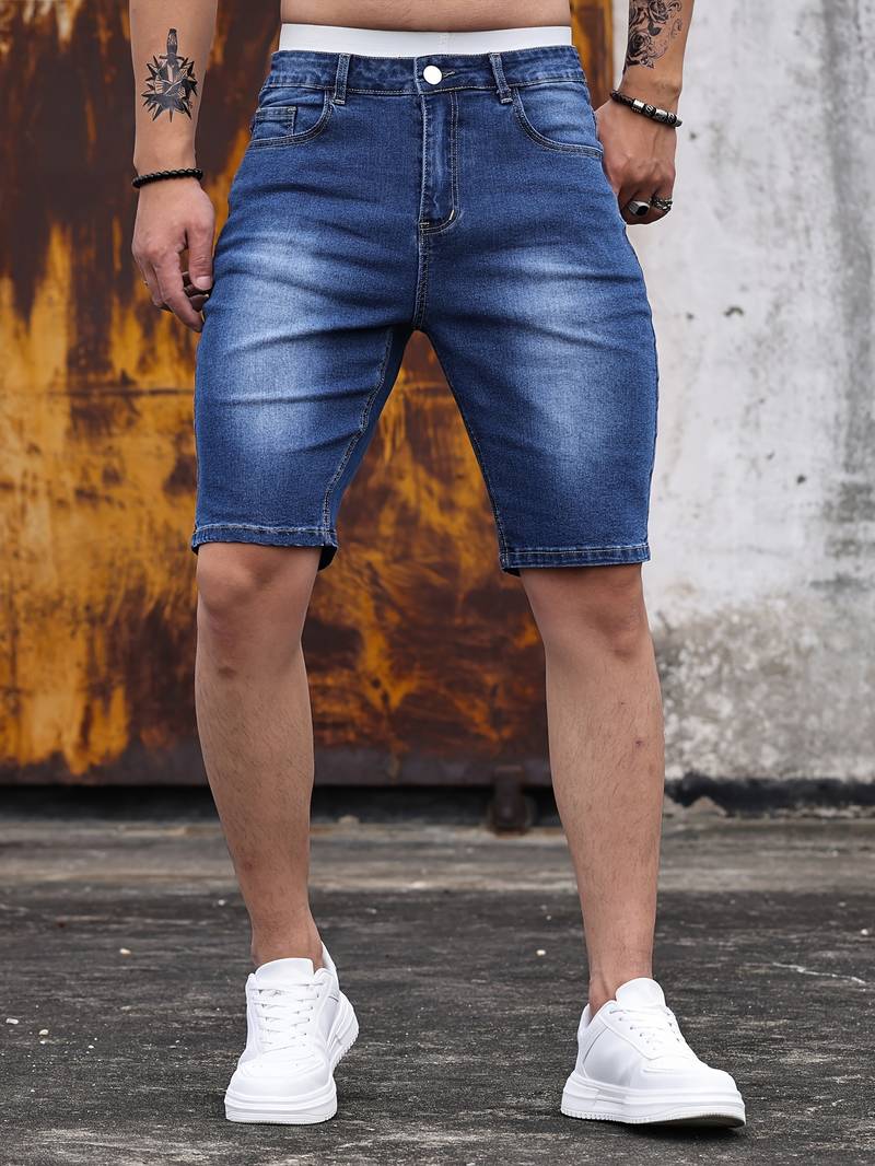 James slim fit summer denim shorts