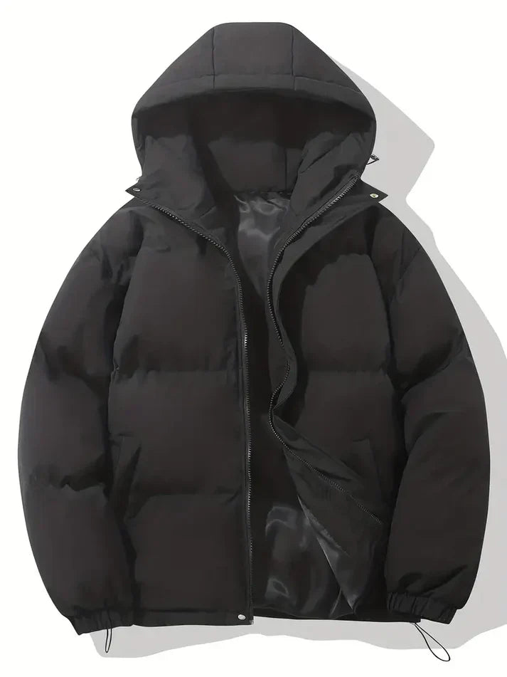 Soft material jackets with hood and timeless style for men