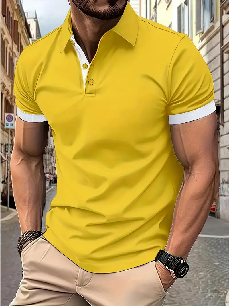 William – casual color block shirt for men