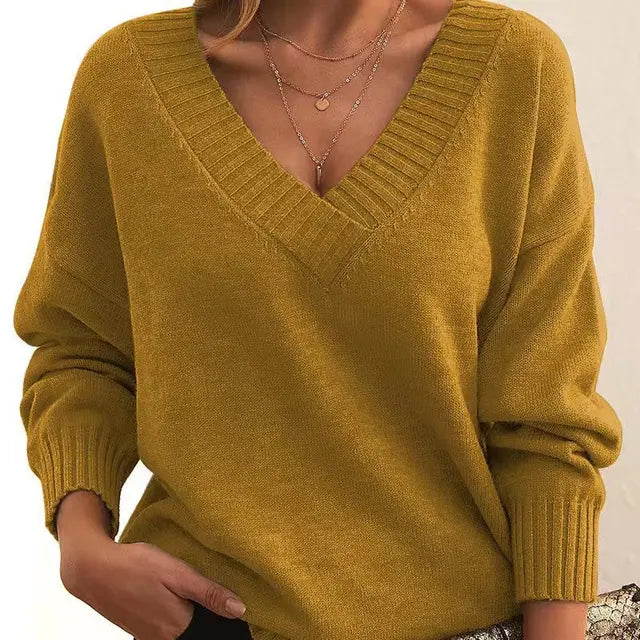 Chic V-Neck Cashmere Sweater | Perfect for Everyday Wear