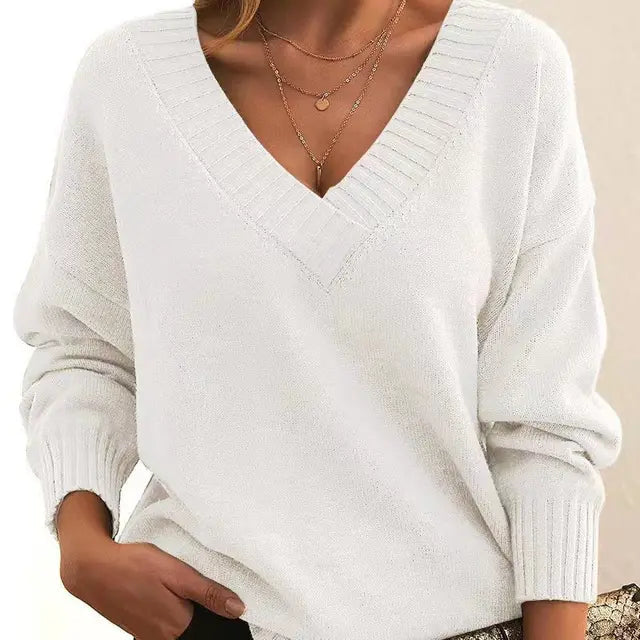 Chic V-Neck Cashmere Sweater | Perfect for Everyday Wear