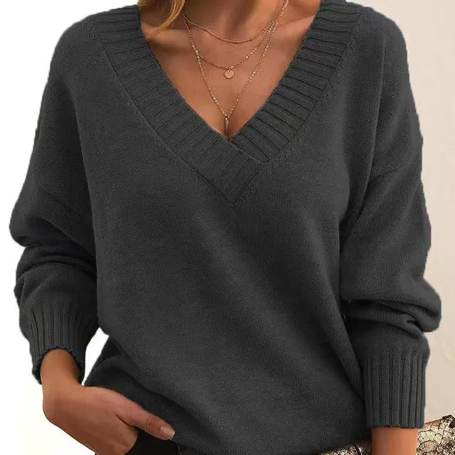 Chic V-Neck Cashmere Sweater | Perfect for Everyday Wear