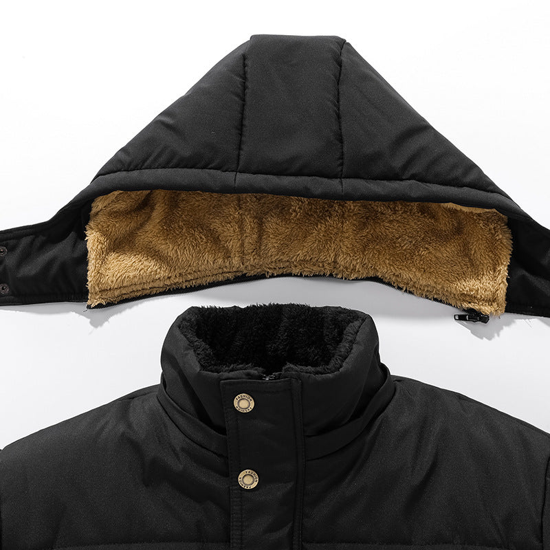 Mens Coat Winter Jacket Long with Fur Lining and Hood | Perfect for Outdoor Activities