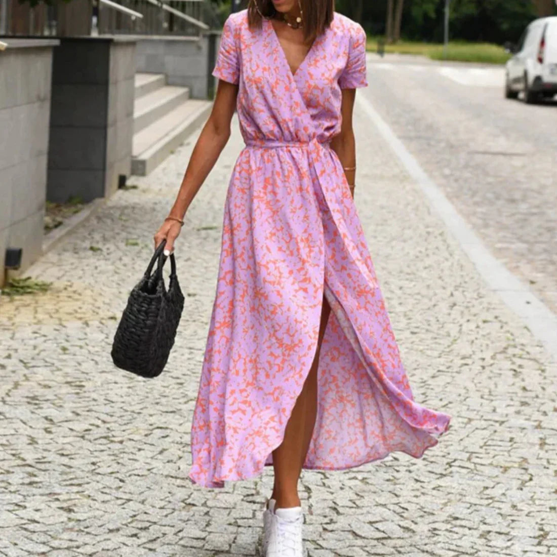 Anna - dress with floral print spring/summer