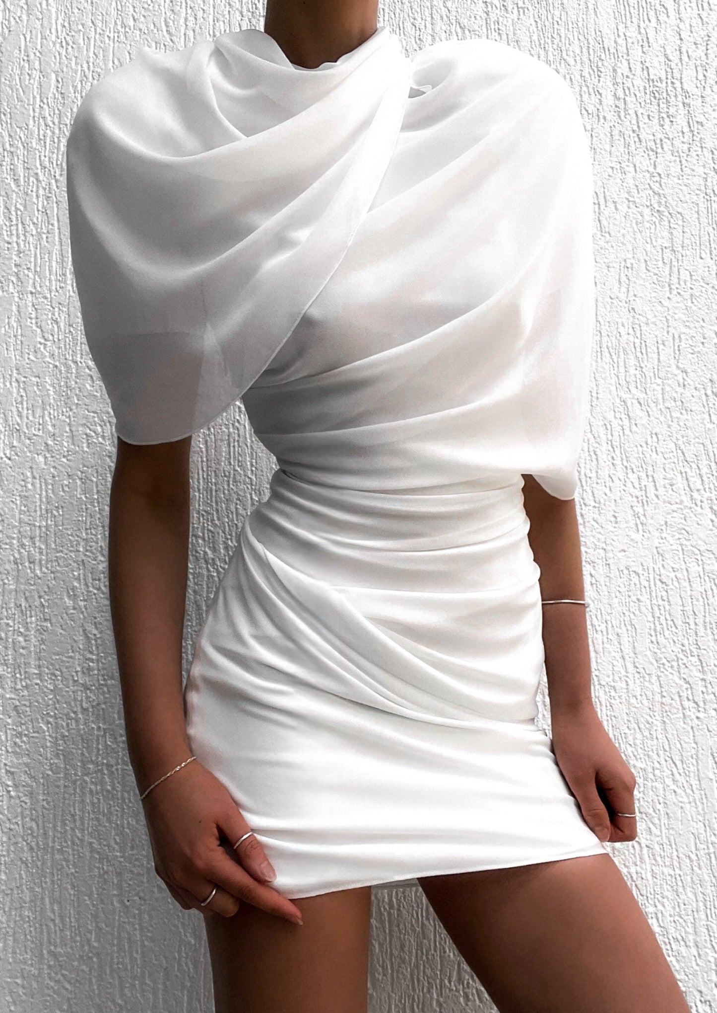 Carmen Dress - White - FINAL SALE