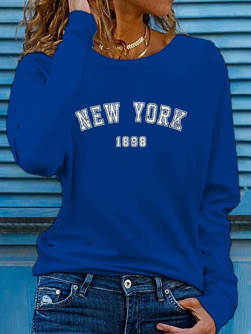 Ava – crew neck t-shirt with new york print