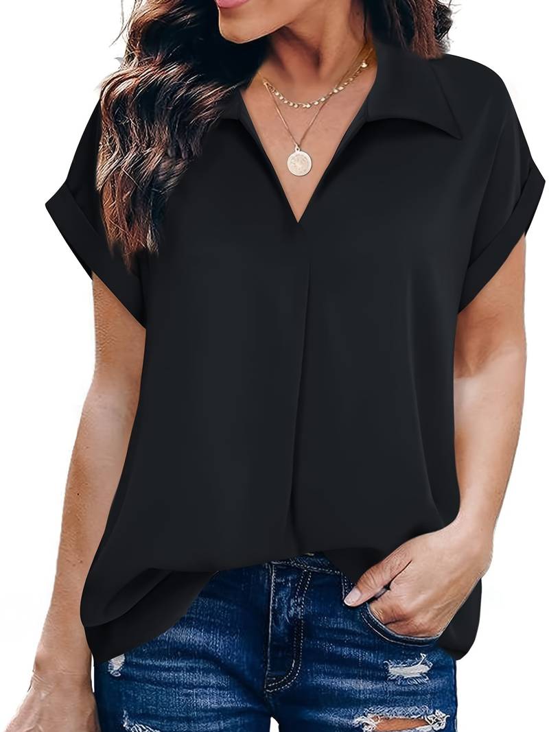 Claire - casual turn down collar summer shirt