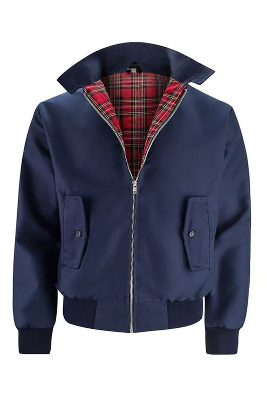 Urban style jackets with checked lining, pockets and collar